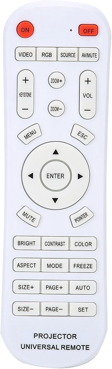 Intelligente afstandsbediening voor projector, universele vervangingscontroller, compatibel met diverse modellen en functies