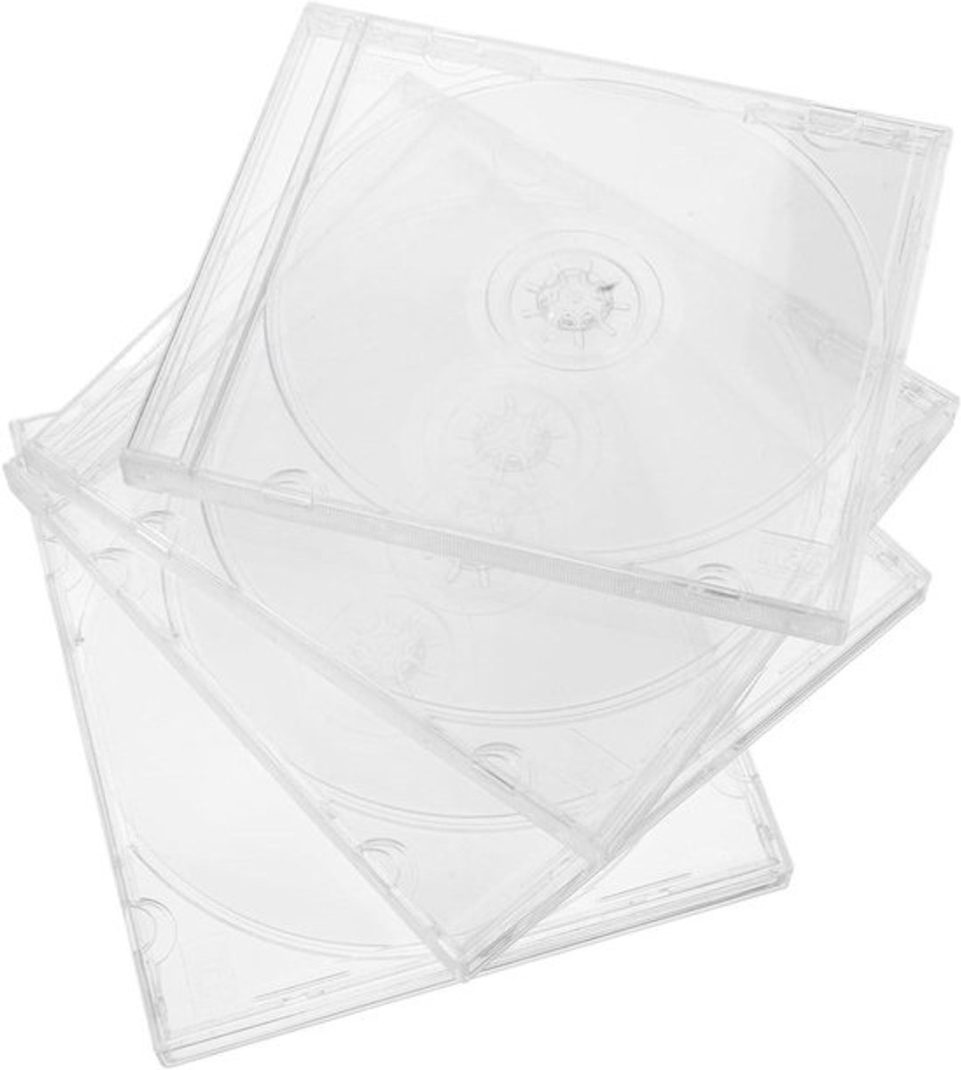 CD Opbergdozen - Disc Hoesjes - Muziek Data Opslag - Stabiele Transparante Plastic Constructie - 14.1 x 12.4 cm - Transparant