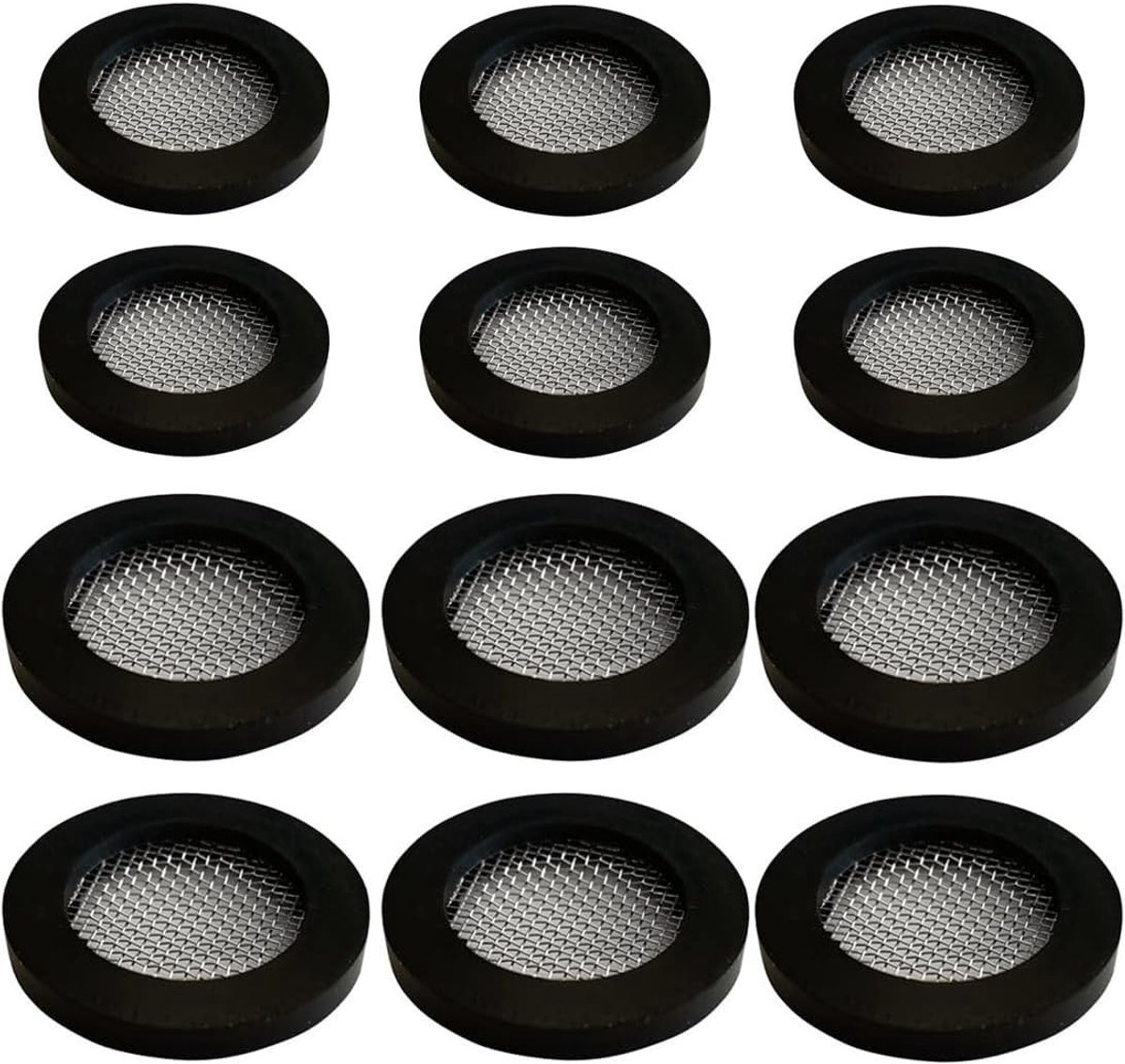 Set van 12 Doucheafdichtingen, Rubberafdichting voor Douche Slang, RVS Filter, Geschikt voor 3/4 Inch en 1/2 Inch Schroefaansluiting, Waterdicht en Duurzaam