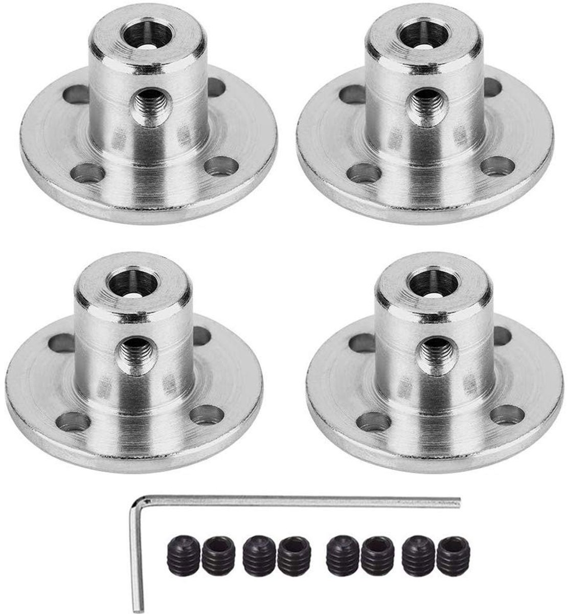 Set van 4 Flensverbindingen - 4 mm voor modelmotoren