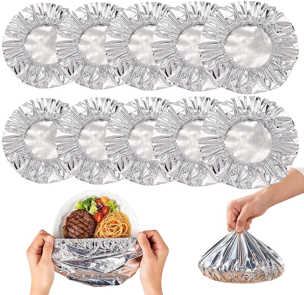 Set van 50 Stretch Aluminium Folie Isolatie Covers - Herbruikbaar