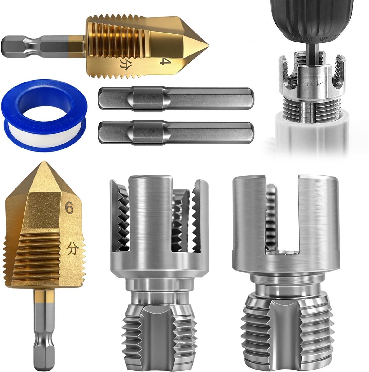 PVC Waterdicht Gereedschapset - 4 Stuks - Voor en Plastic