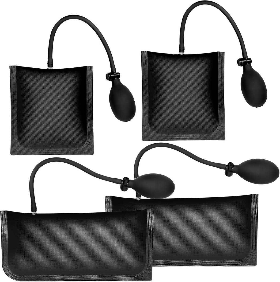 Set van 4 Luchtwedge Pompen en Kussens voor Niveau- en Uitlijnwerkzaamheden, Inflatable Shim Bag, Geschikt voor 74-100 kg, Ideaal voor Professioneel Gebruik en Klusprojecten