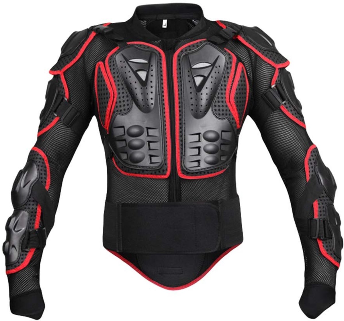 Motorbeschermingsvest met rugbescherming - Zwart