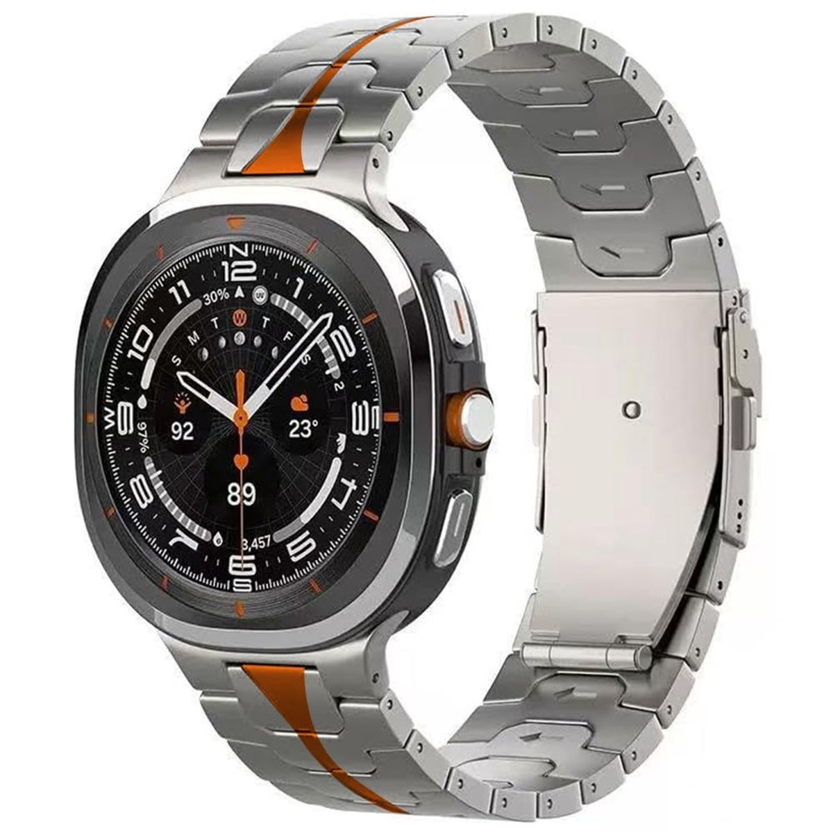 Titanium Horlogeband - Geschikt voor Galaxy Watch Ultra 47mm - Zonder Openingen