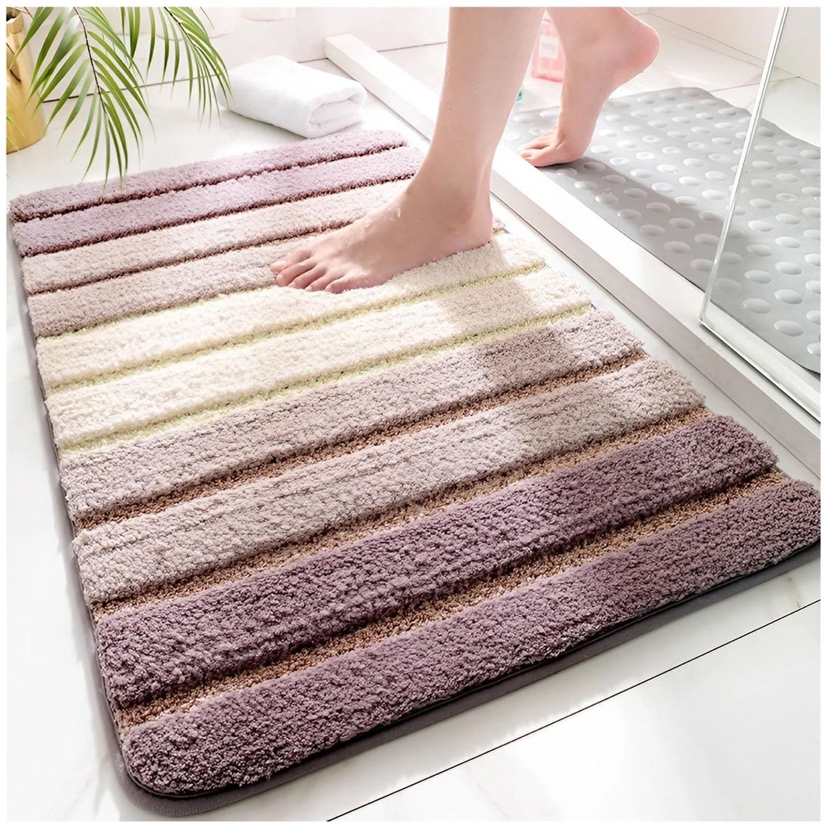 Badmat - Extra zacht en waterabsorberend - Paars 50 cm x 80 cm