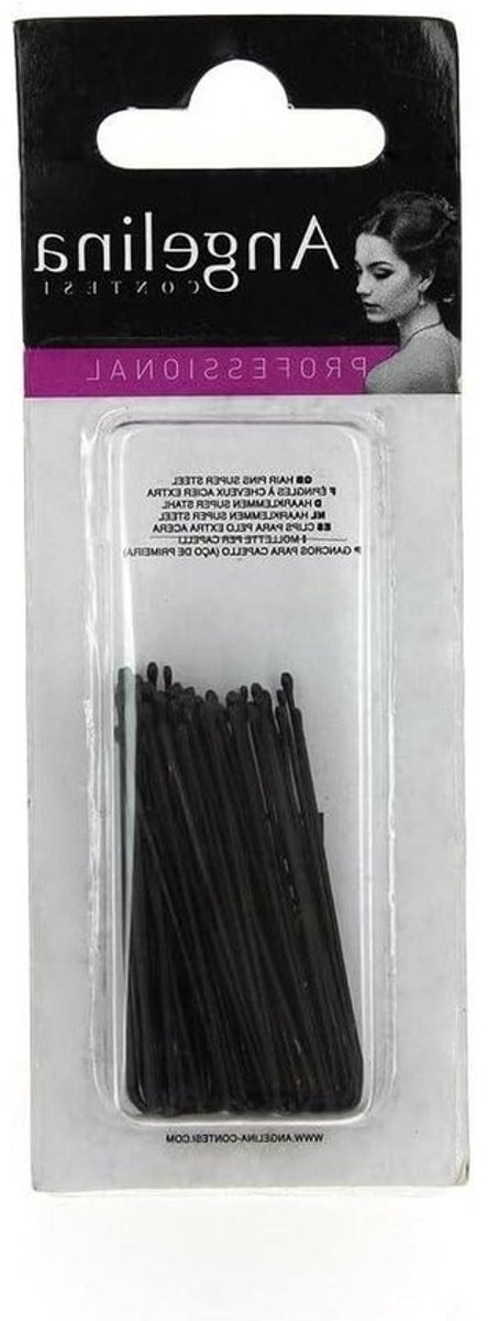 Haarspelden set - Rechte spelden - Haarstyling - Stabiele fixatie - 50 stuks 45 mm - Zwart