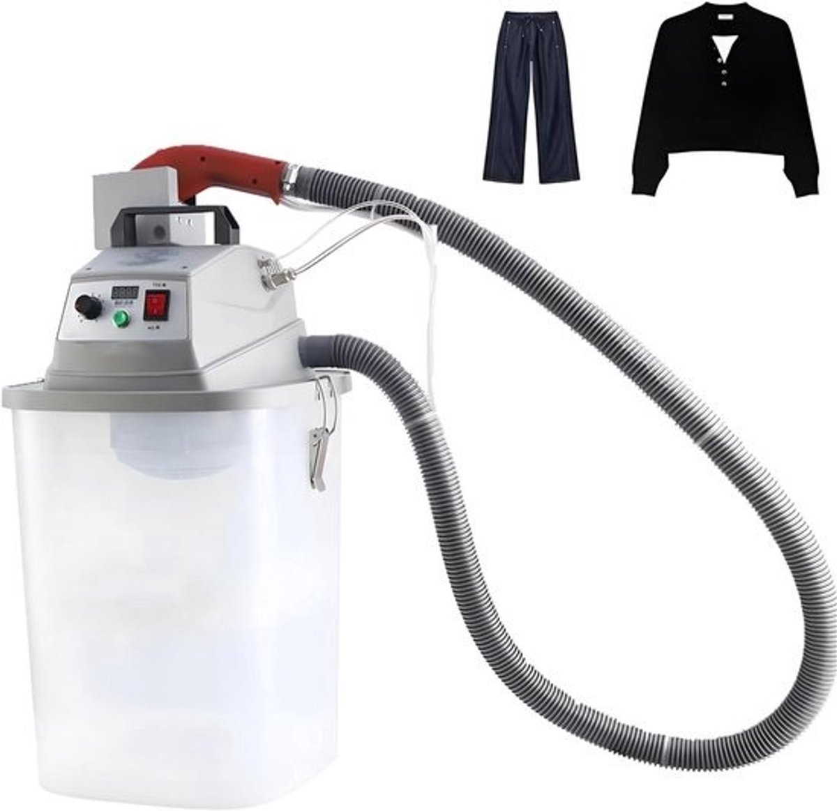 Automatische Pluizenverwijderaar - Elektrische Draadtrimmer - Kleding Onderhouden - Precisie Draadknippen - 30L Opvangbak - Grijs