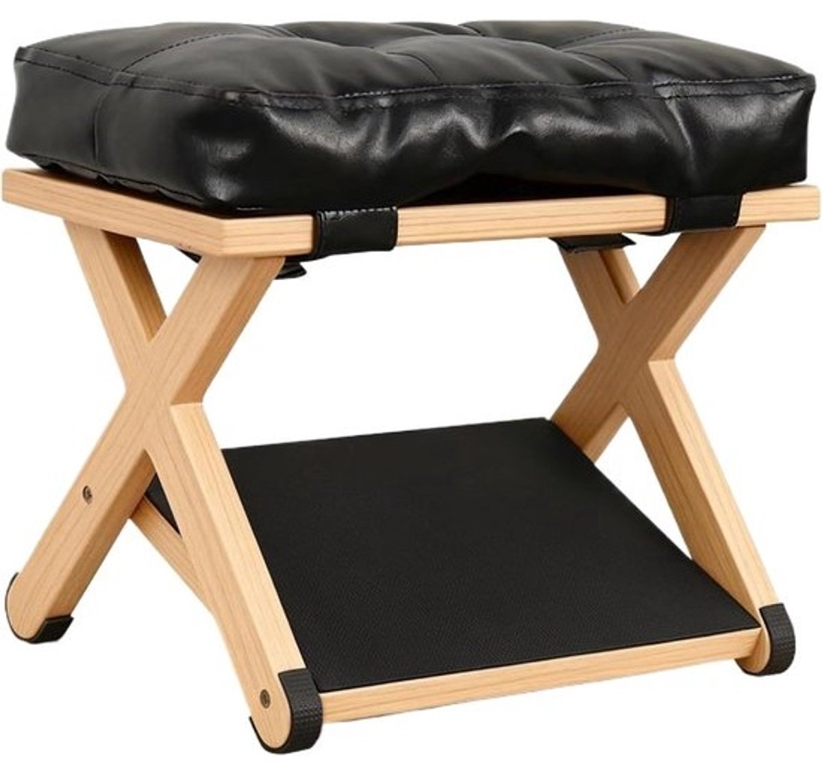 Voetsteun onder bureau - Ergonomische beensteun - Comfortabel werken - Driehoekige grenenhouten constructie - 30 x 25 x 24 cm