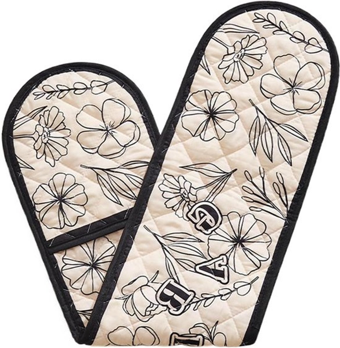 Dubbele ovenhandschoenen - Kookhandschoenen Pannenlappen - Bescherming tegen hitte - Extra lang ontwerp - 80 x 17 cm - Meerkleurig