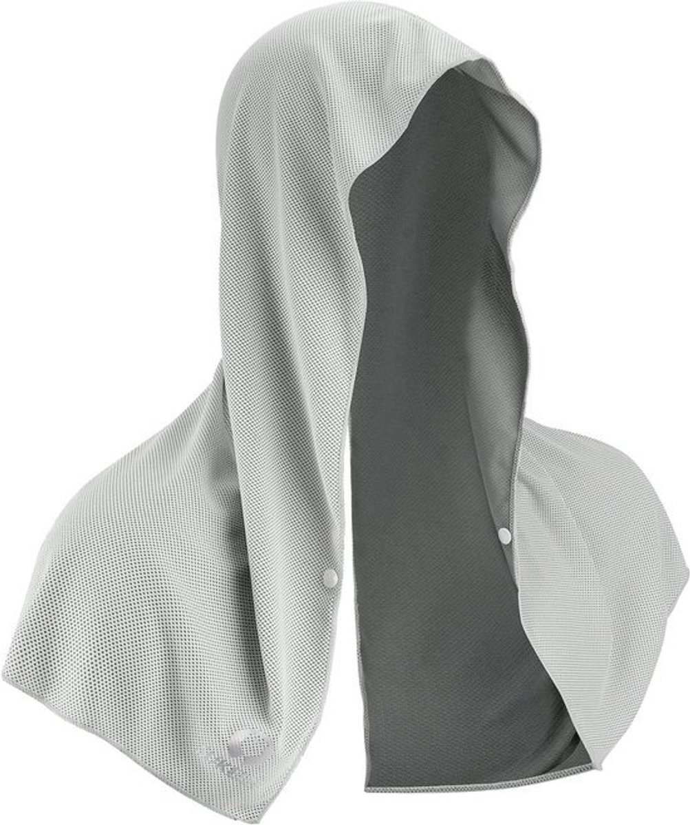 Verkoelende Handdoek - Nekkoeler met Capuchon - Sport en Ontspanning - Directe Koeling Herbruikbaar - One Size - Grijs