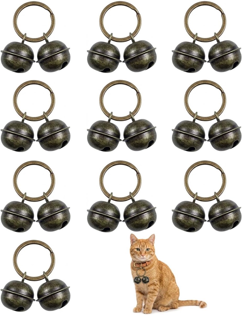 10 Stuks Dierenbelletjes voor Honden en Katten, Geluidsklokjes voor Huisdieren, Perfect voor Training en Veiligheid