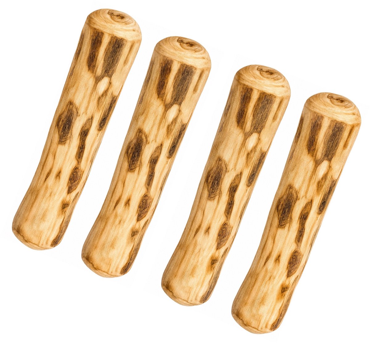 Kaiyaya - 4 stuks Koffiehout kauwstaaf - Natuurlijk koffieboomhout zonder toevoegingen - Tandreiniging en tandvleesverzorging - Voor kleine honden, als gezonde snack - Natuurlijk, 12-15cm