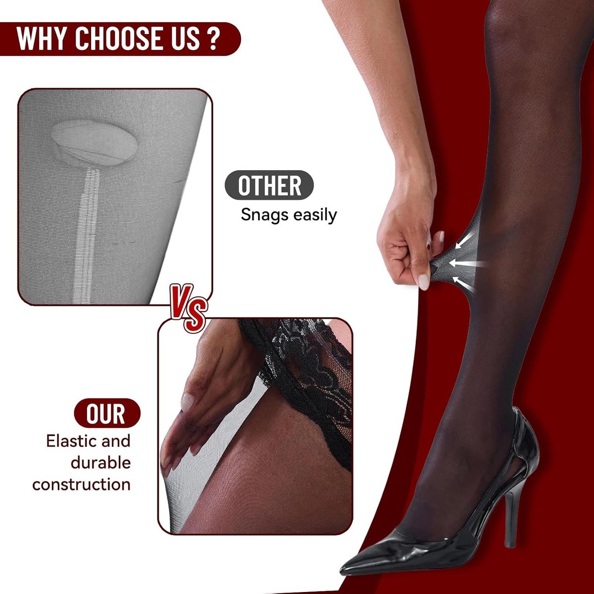 Dames Hold-up Kousen, Suspender Kousen en Thigh Highs voor Feestjes en Cadeaus, Perfect voor Kerst en Festivals
