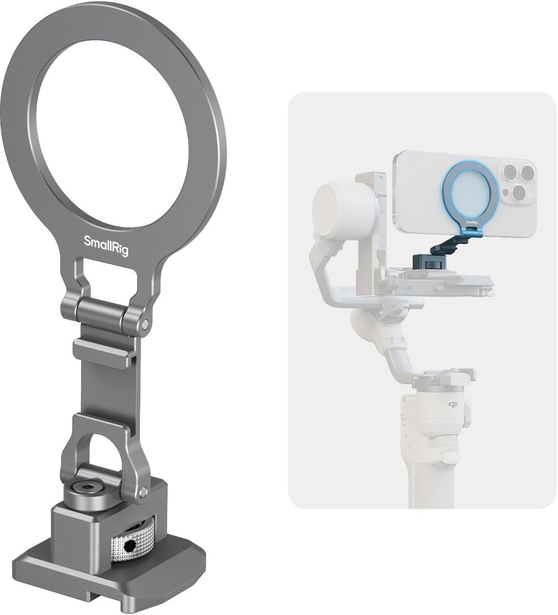 Metalen Telefoonhouder met Basisplaat voor Arca Standaard - Grijs