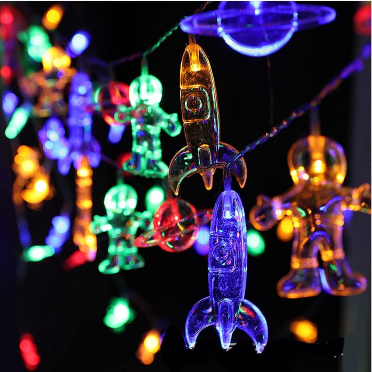 ZRNS® Lichtslinger Kinderkamer - Lichtsnoer - Sfeerverlichting - Raket Hangers