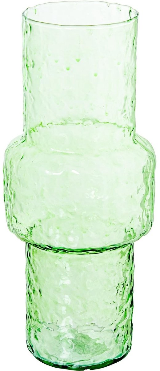Kristallen Vaasje - Groene Kleur - 14 x 14 x 33 cm
