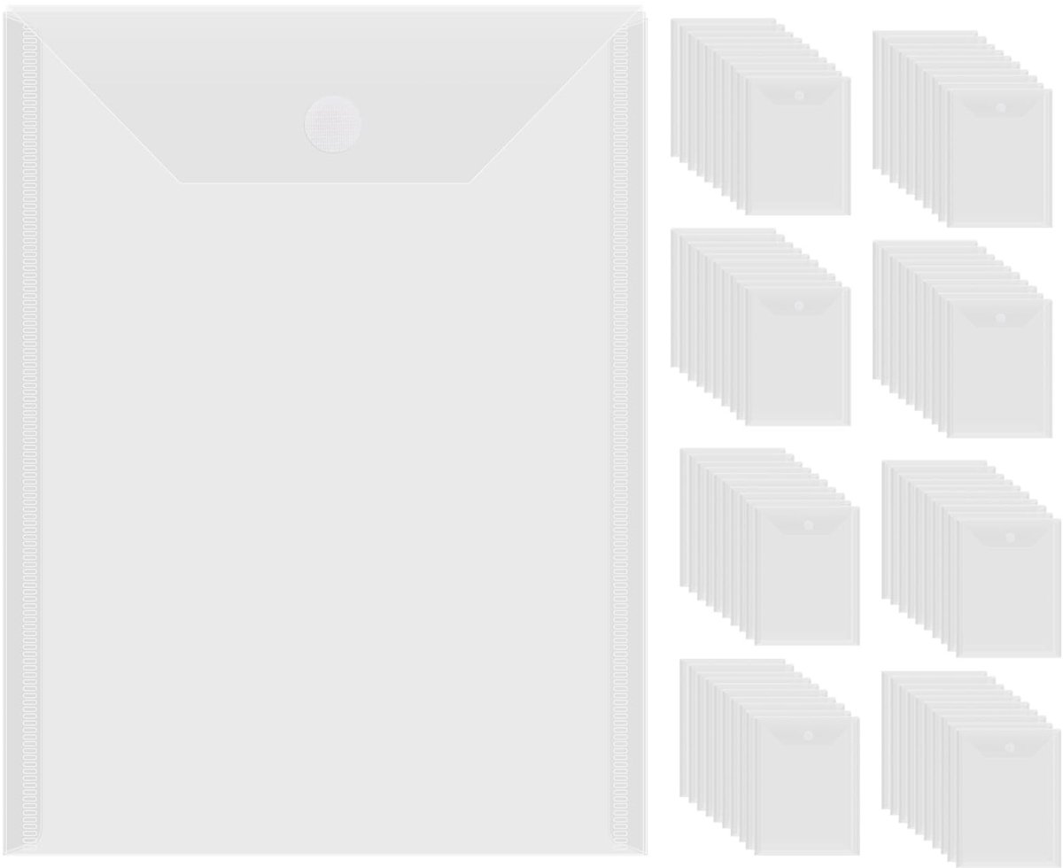 80 Stuks Opberg Enveloppen - Resealable Plastic met Klittenbandsluiting