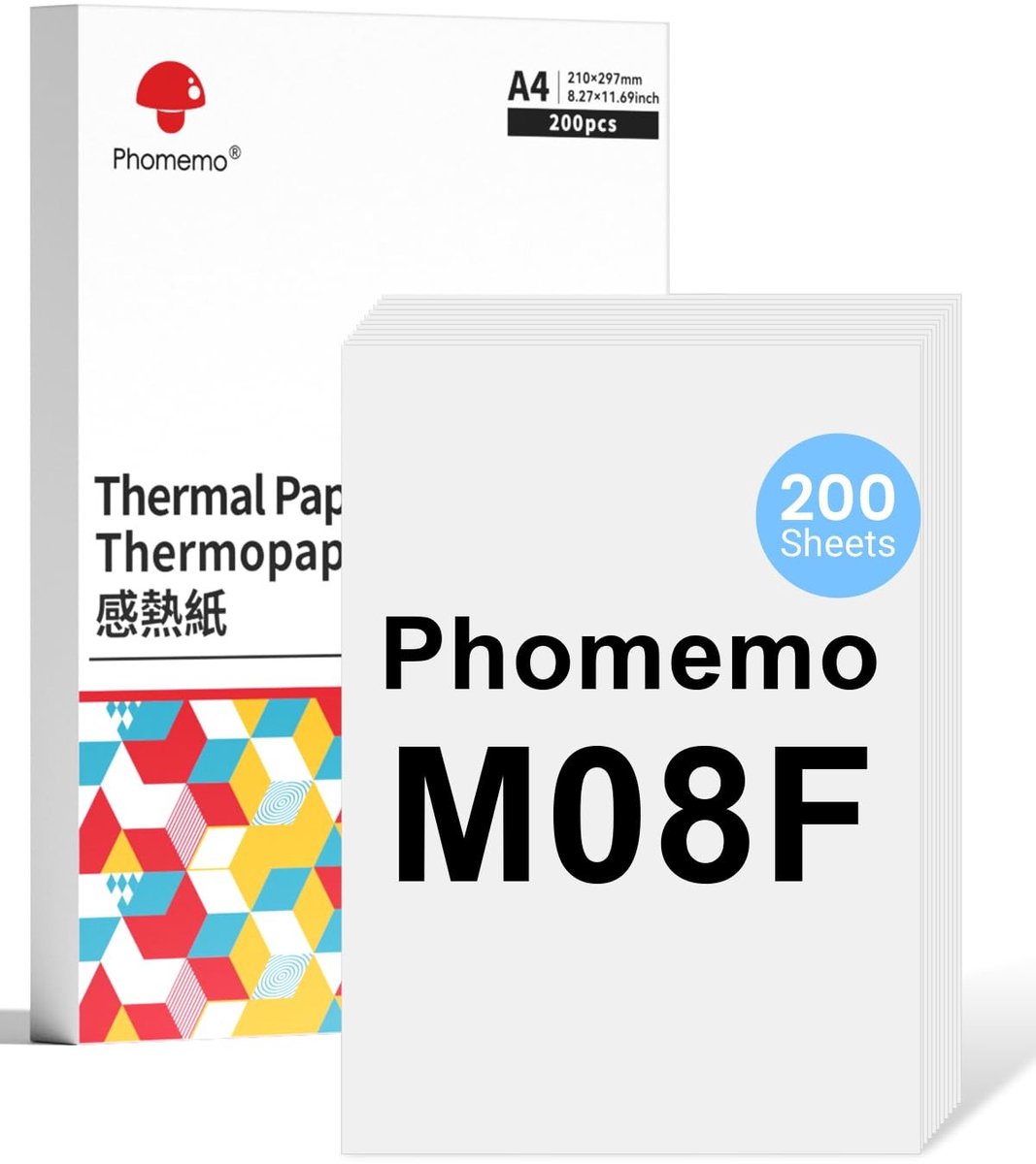 A4 Thermisch Papier - 200 vellen - Geschikt voor M08F printer