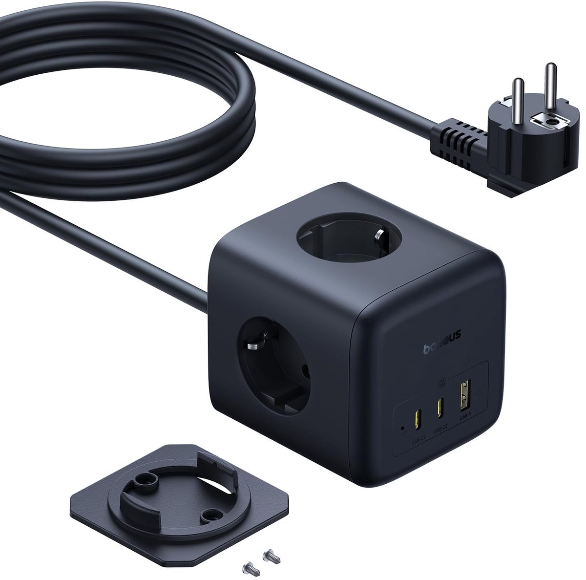 Power Plug Cube - 67W GaN6 USB C Strip met schakelaar
