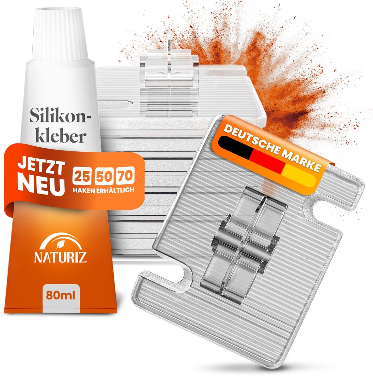 Outdoor Adhesive Haken voor Kattennet - Weerbestendig - 70 Stuks