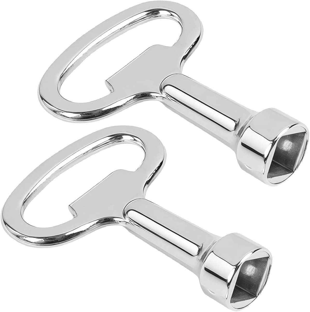 Set van 2 vierkante moersleutels 8mm voor binnen- en buitentoepassingen, ideaal voor verwarmingssystemen, kranen en afvalbakken