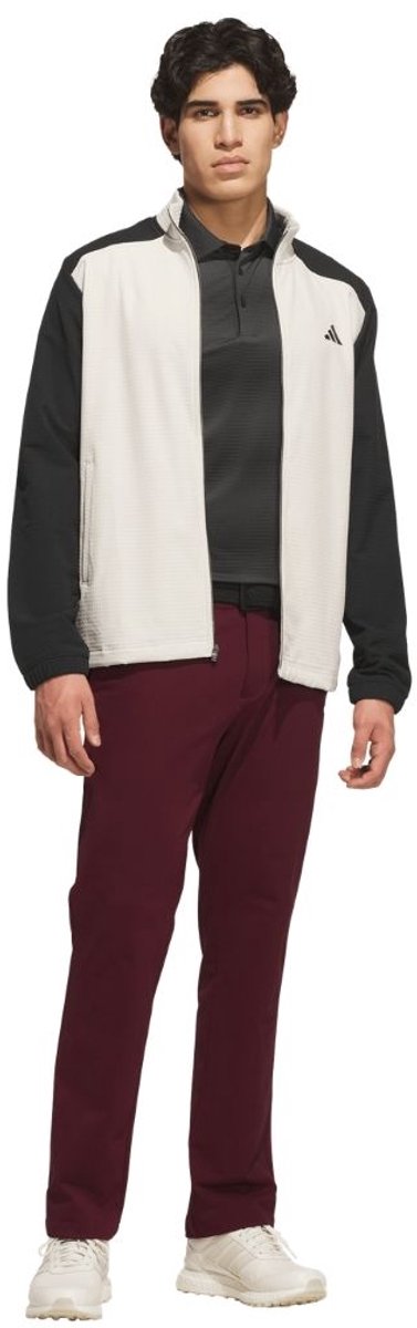 Adidas Ultimate365 Wind Volledige Ritssluiting Heren Golfsweater Aluminium Zwart van adidas — afbeelding 2