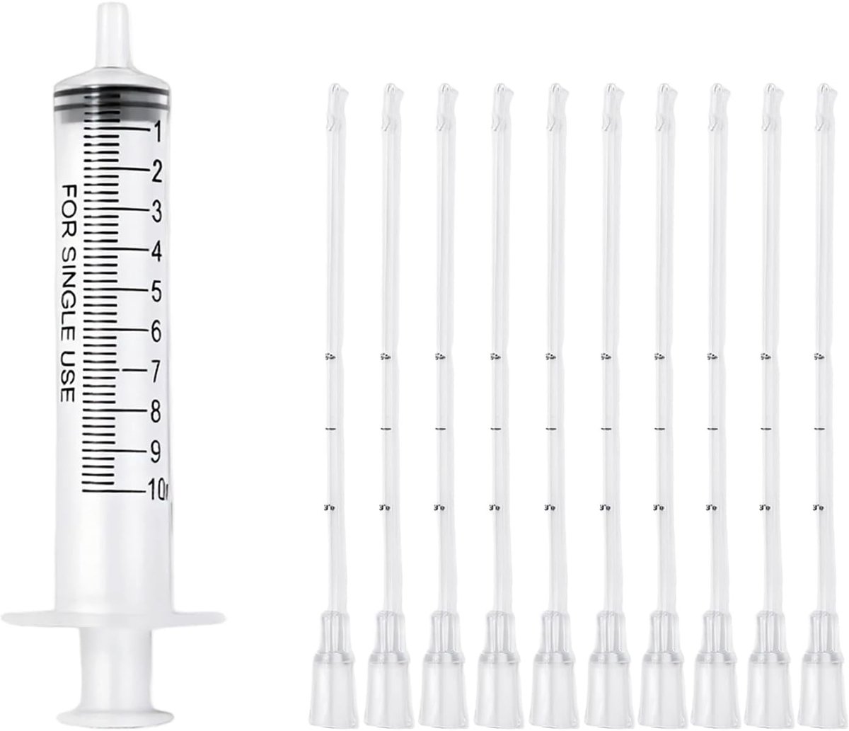Voerslang voor jonge vogels, 10 ml, zachte siliconen spuit voor papegaaien en kuikens, snavelvriendelijk en herbruikbaar, ideaal voor puppy's en katten
