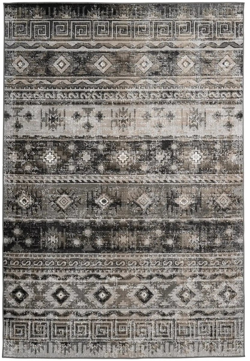 Dutch XXL Bohemian Vloerkleed | Tapijt | Ariya | Etnisch | Grijs | 160x230 cm