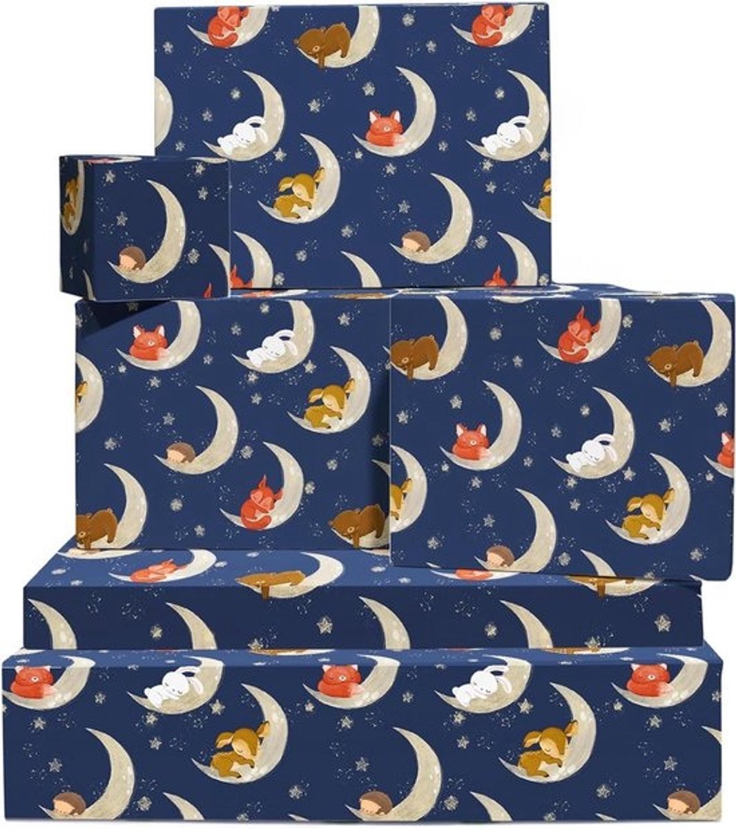 Cadeaupapier Vellen - Inpakpapier Set - Cadeaus Versieren - Uniek Dierenontwerp - 70 x 50 cm - Meerkleurig
