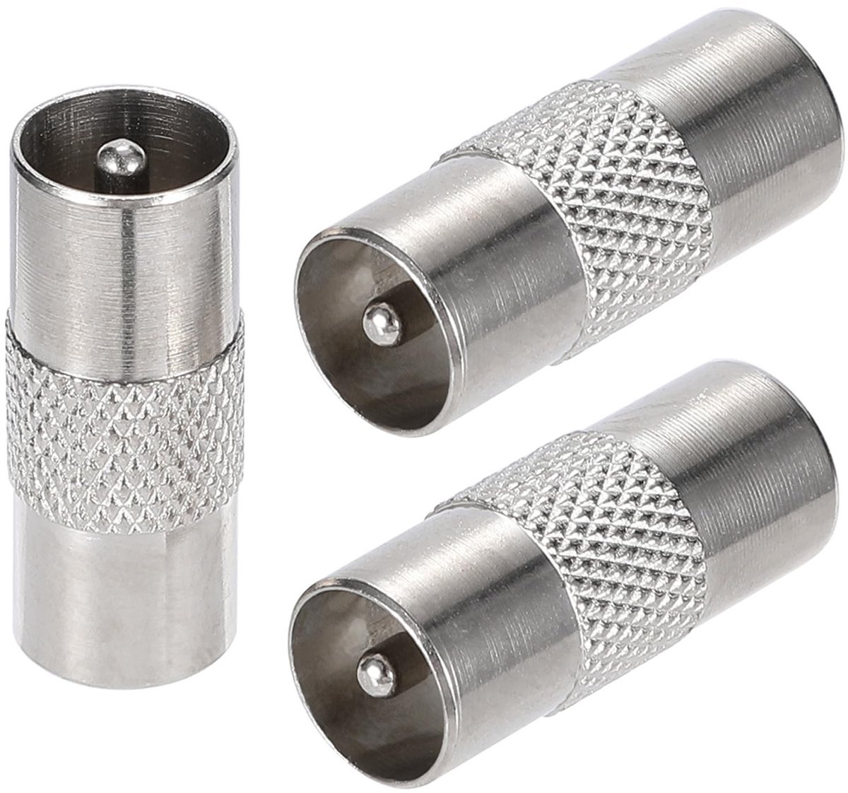 Coaxiale Plug Adapter voor TV - 3 Stuks Male naar Male Antenne Koppeling Connectoren voor Verbinding