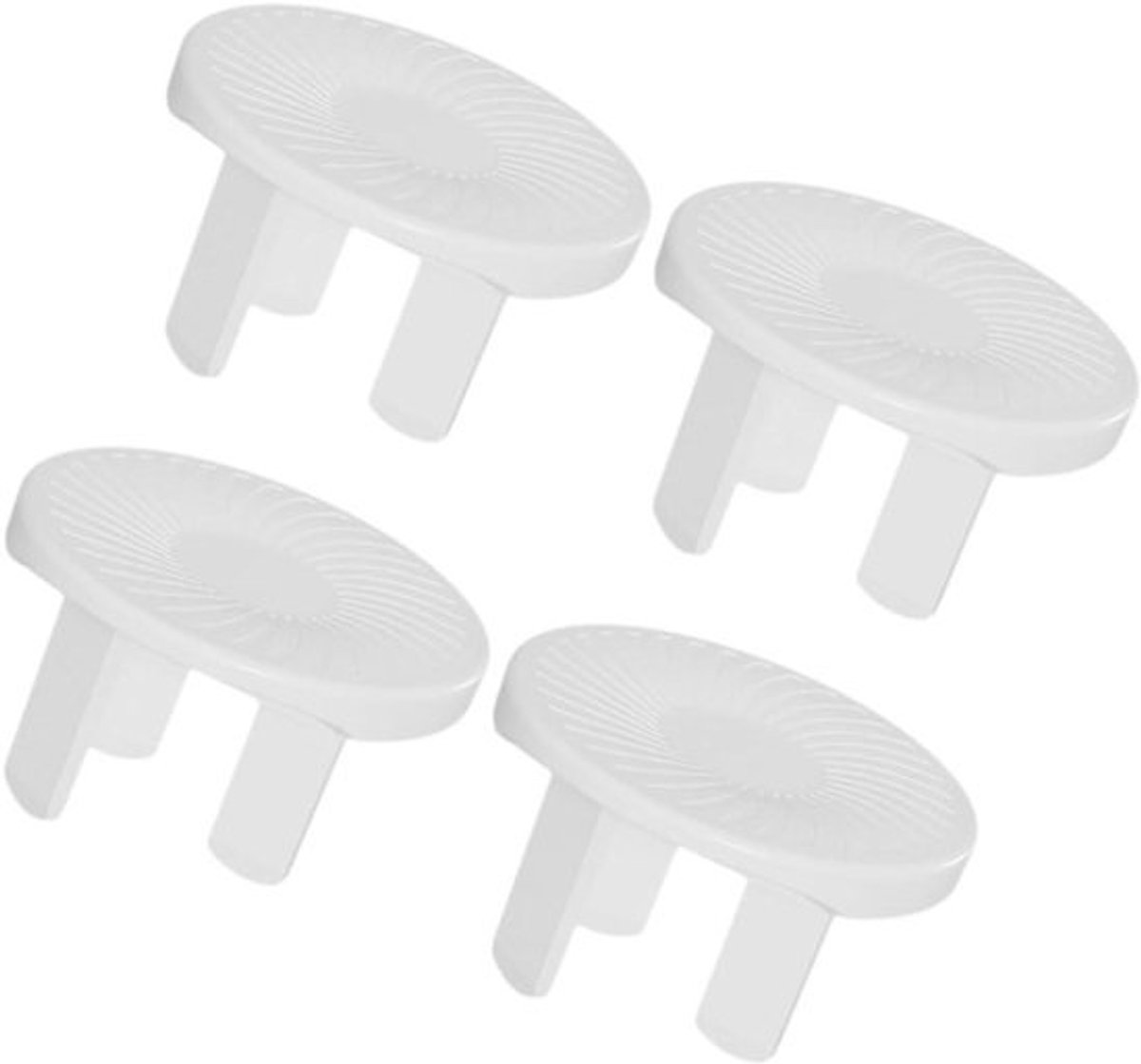 Kindveilige Stekkers - Stopcontact Beveiliging - Kinderen Beschermen - Vlamvertragend Materiaal - 3 x 3 x 2 cm - Wit
