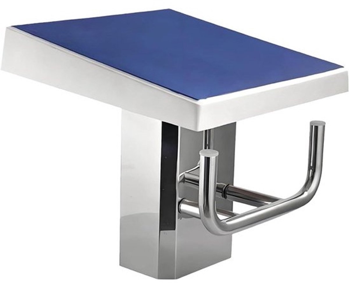 Duikplatform Zwembad - Springplank Zwemmen - Zwemmen Oefenen - 15 Graden Helling - 50 x 50 cm - Zilver
