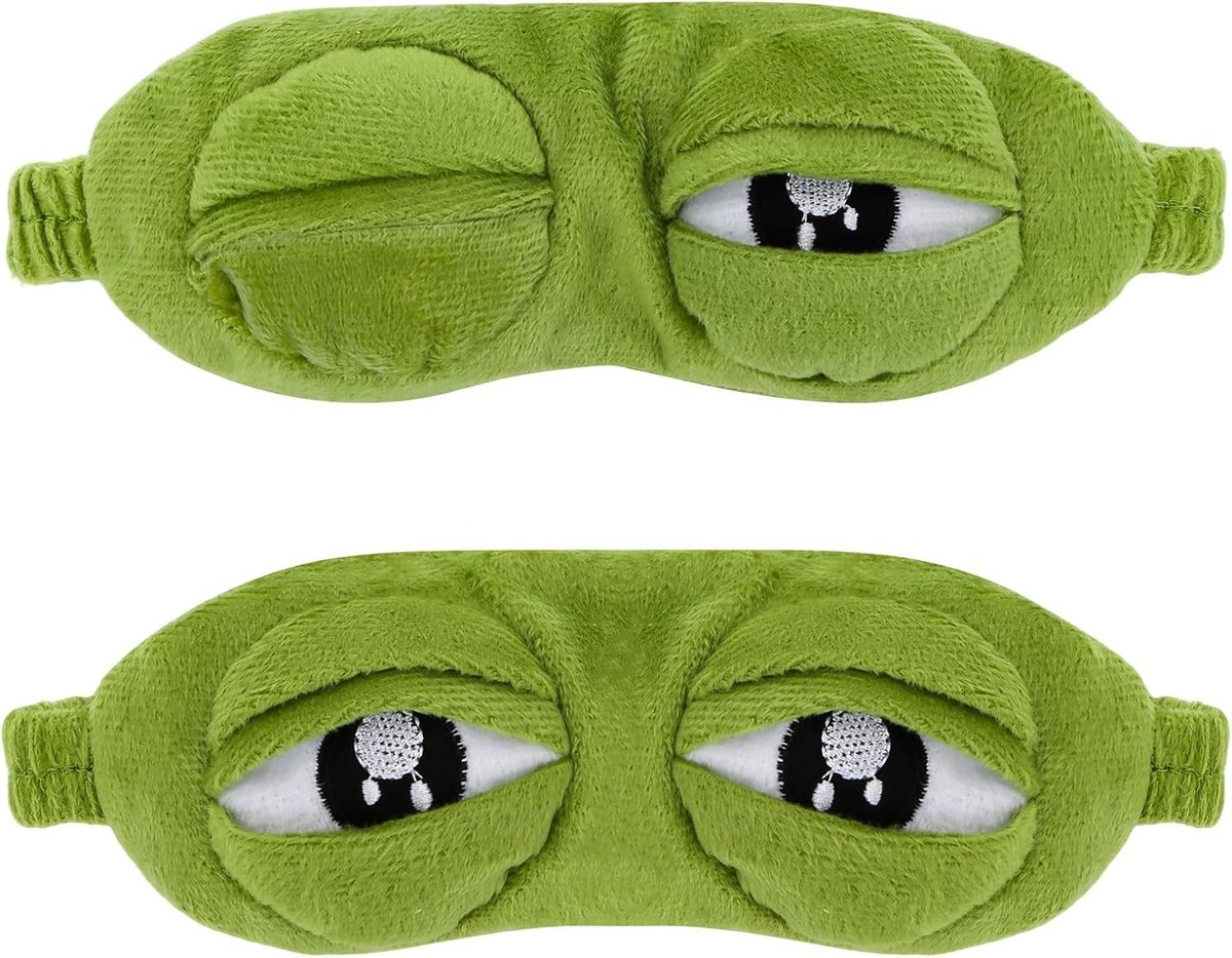 Grappig 3D kikker slaapmasker - Pluche oogmasker voor reizen en ontspanning, perfect cadeau voor volwassenen en kinderen