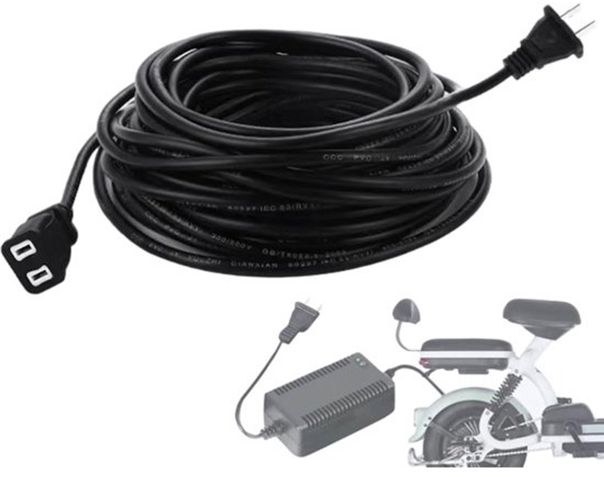 Verlengsnoer Buiten - Waterdichte Kabel - Buitenverlichting Aansluiten - Overbelastingsbeveiliging - 10 meter - Zwart