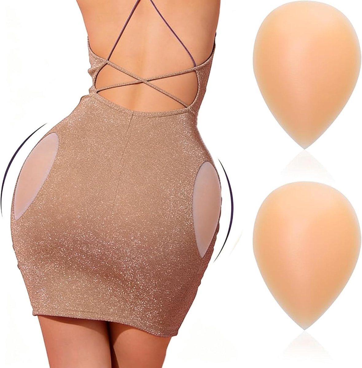 Zachte Siliconen Butt Padding voor Vrouwen - Verstevigende Booty Pads met Gel Achterkant voor een Volumineuze Achterkant