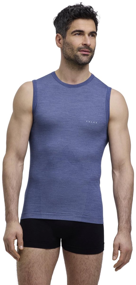 Heren Tanktop - Wool-Tech Light M Slim Fit - Blauw