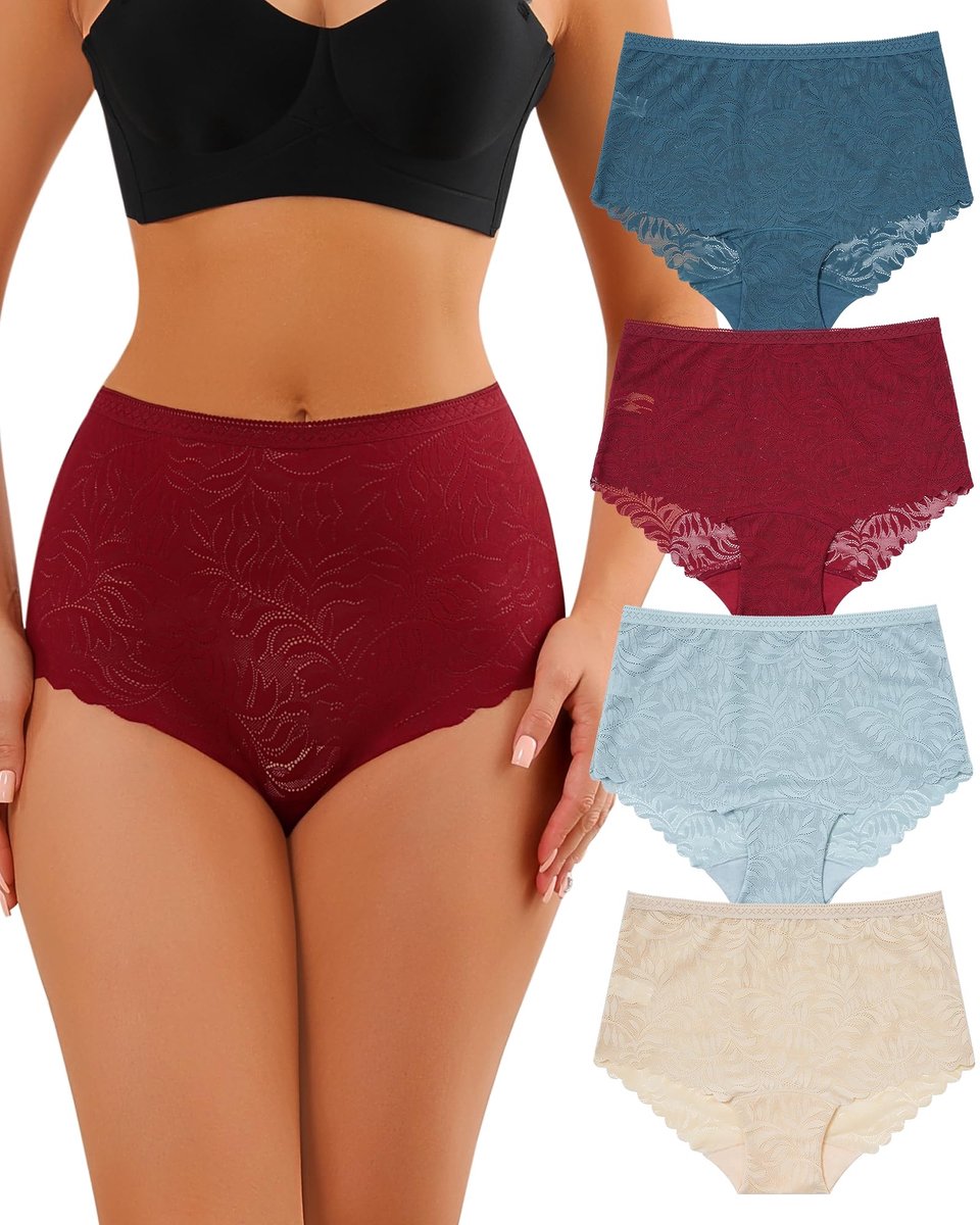 Hoge Taille Ondergoed Set van 4 - Zacht en Comfortabel