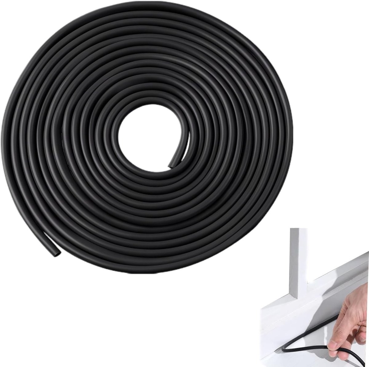 Flexibel Fugenfüllprofil van EPDM 12 m - Waterdicht, Weerbestendig en UV-bestendig voor Ramen, Deuren en Garagedeuren
