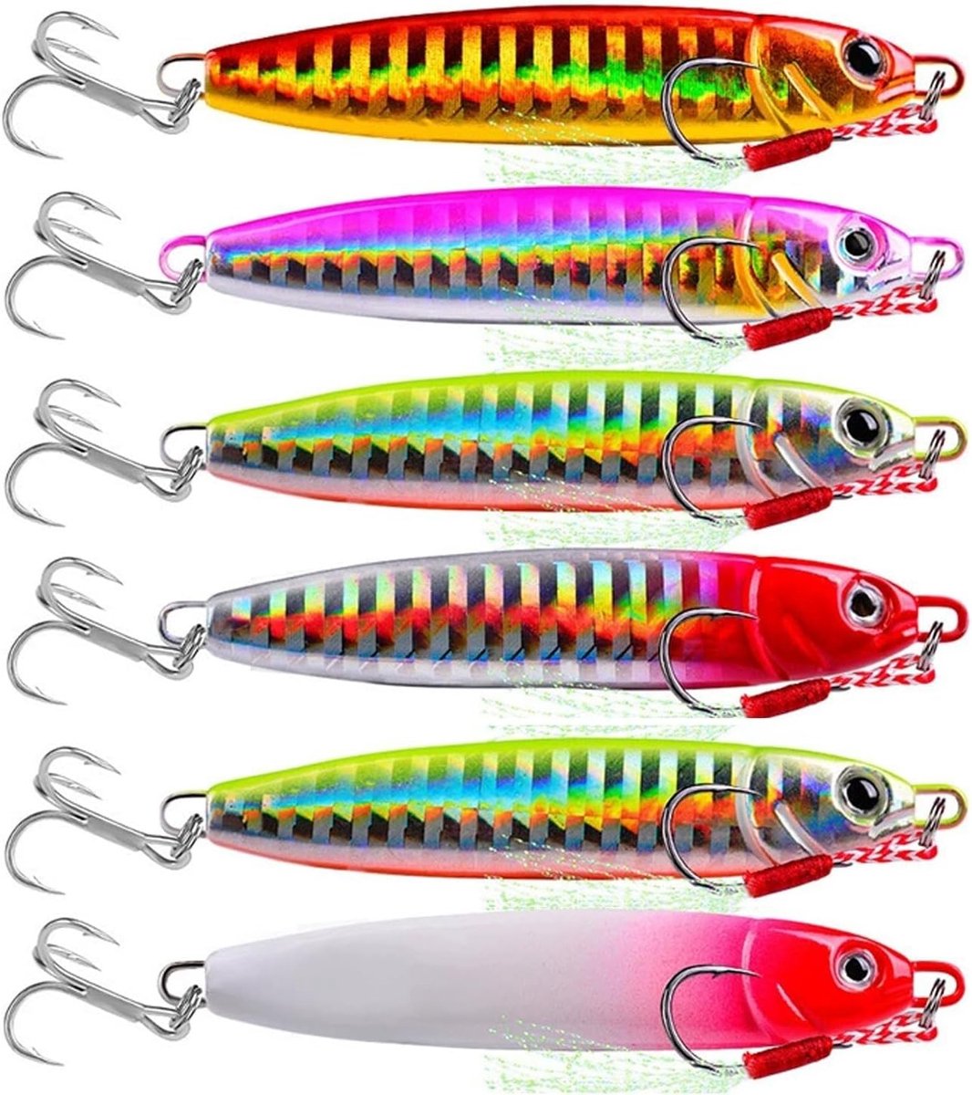 Zinken Lepels voor Micro Jigging in Zout en Zoet Water, Kunstmatig Aas voor Baars en Cypriniden