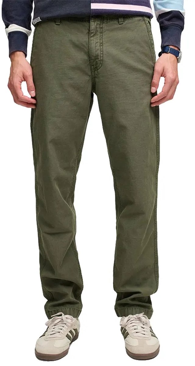 Superdry Tapered Washed Chino Broek Groen 31 / 32 Man