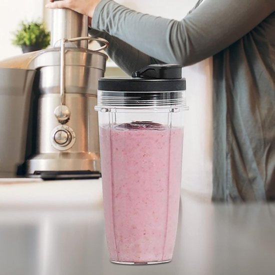 Vervangend deksel voor juicer met flip-top, blenderbekers voor smoothies en sap, geschikt voor diverse blenders — afbeelding 5