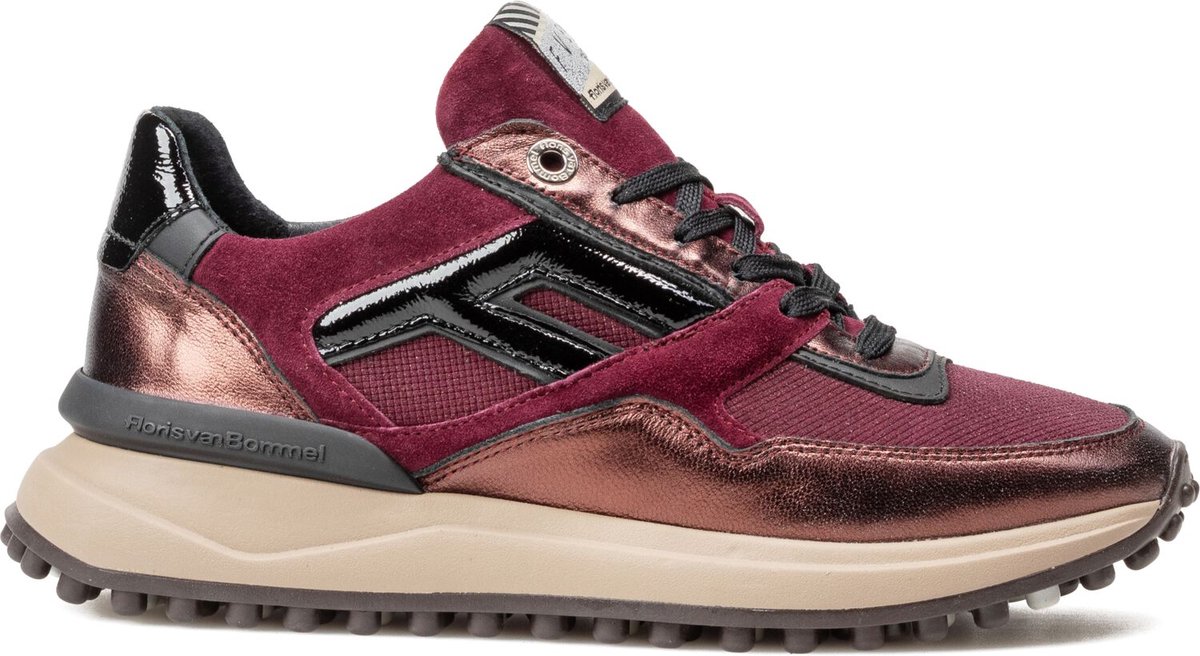Floris Van Bommel Sfw-10170 Noppi Sneakers - Textiel - Dames - Rood - Maat 36