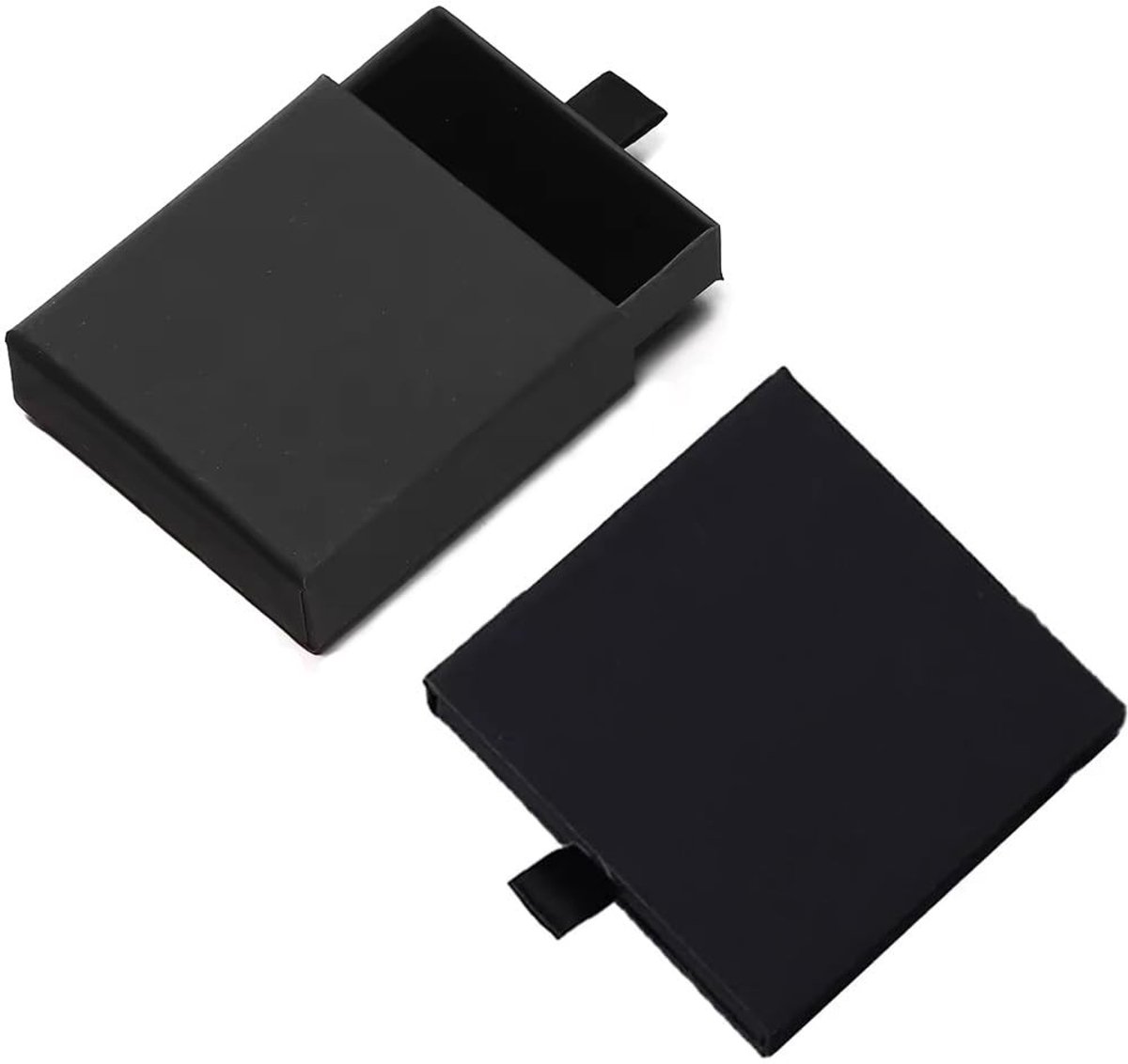 2 Stuks Kleine Geschenkdozen - Zwart Karton met Lade