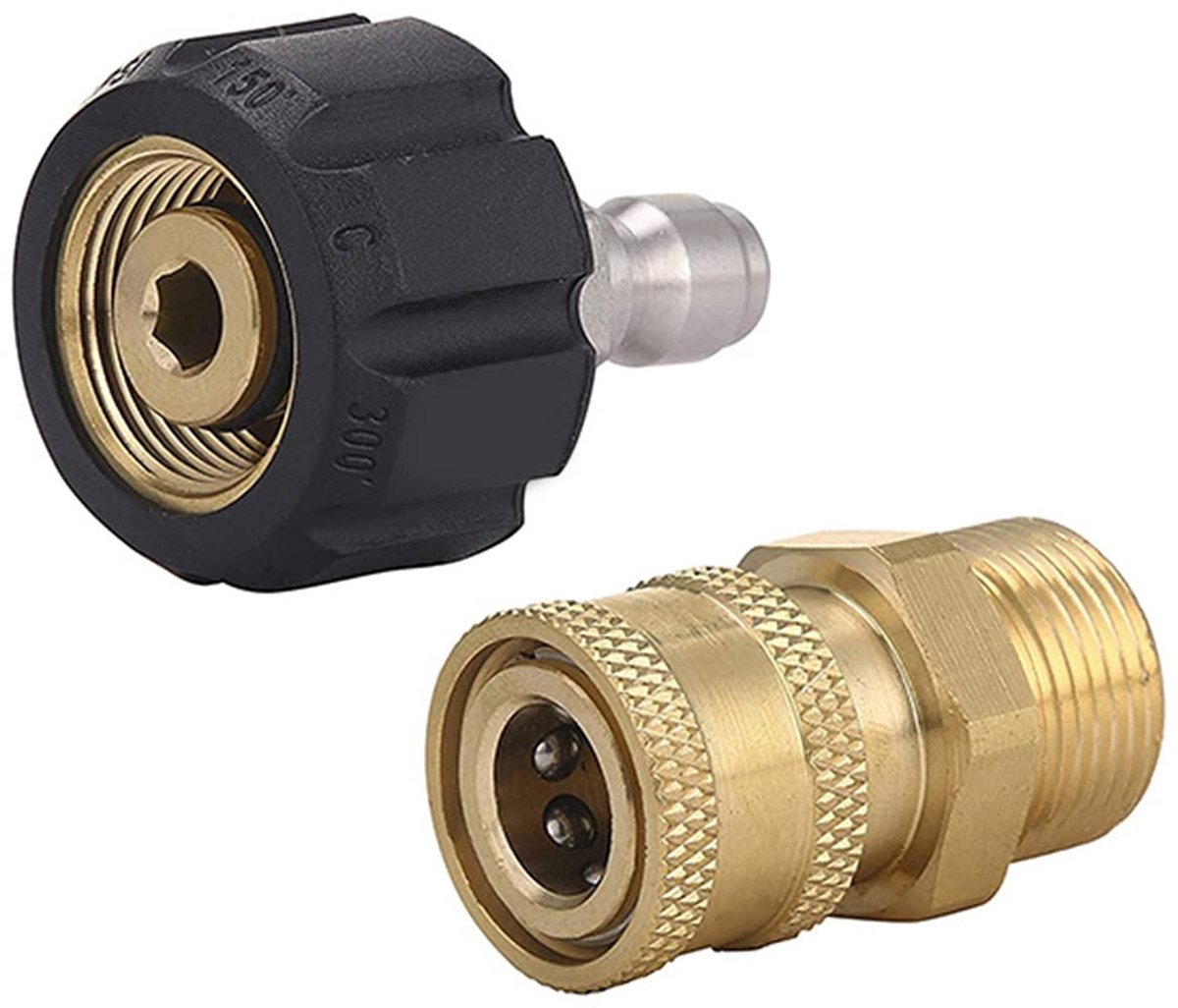 M22 naar 3/8 Quick Coupling Adapter Set - Messing Aansluiting