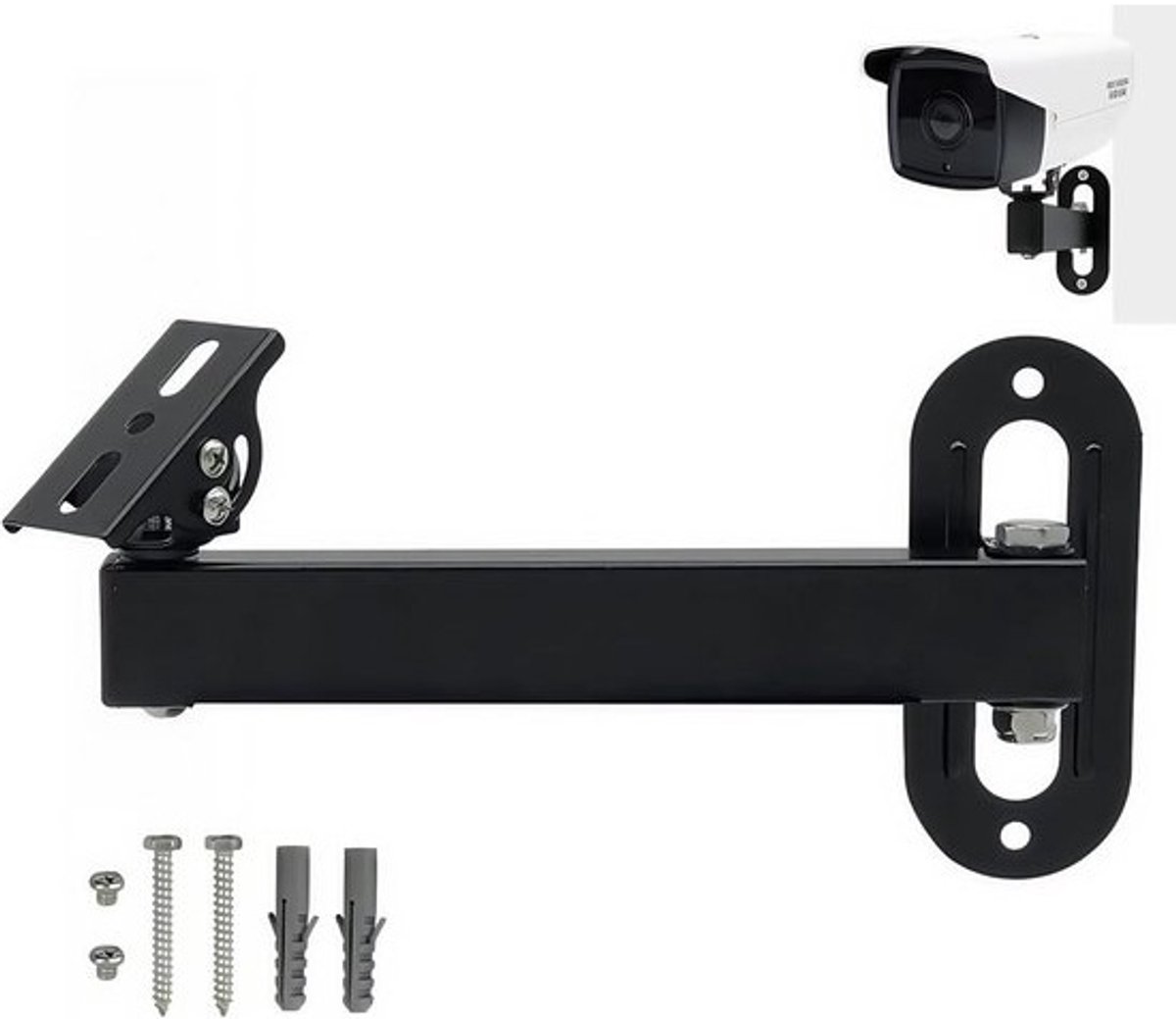 Projector Muurbeugel - Camera Houder - Beveiliging Monteren - 180 Graden Draaibaar - 20 cm Lengte - Zwart