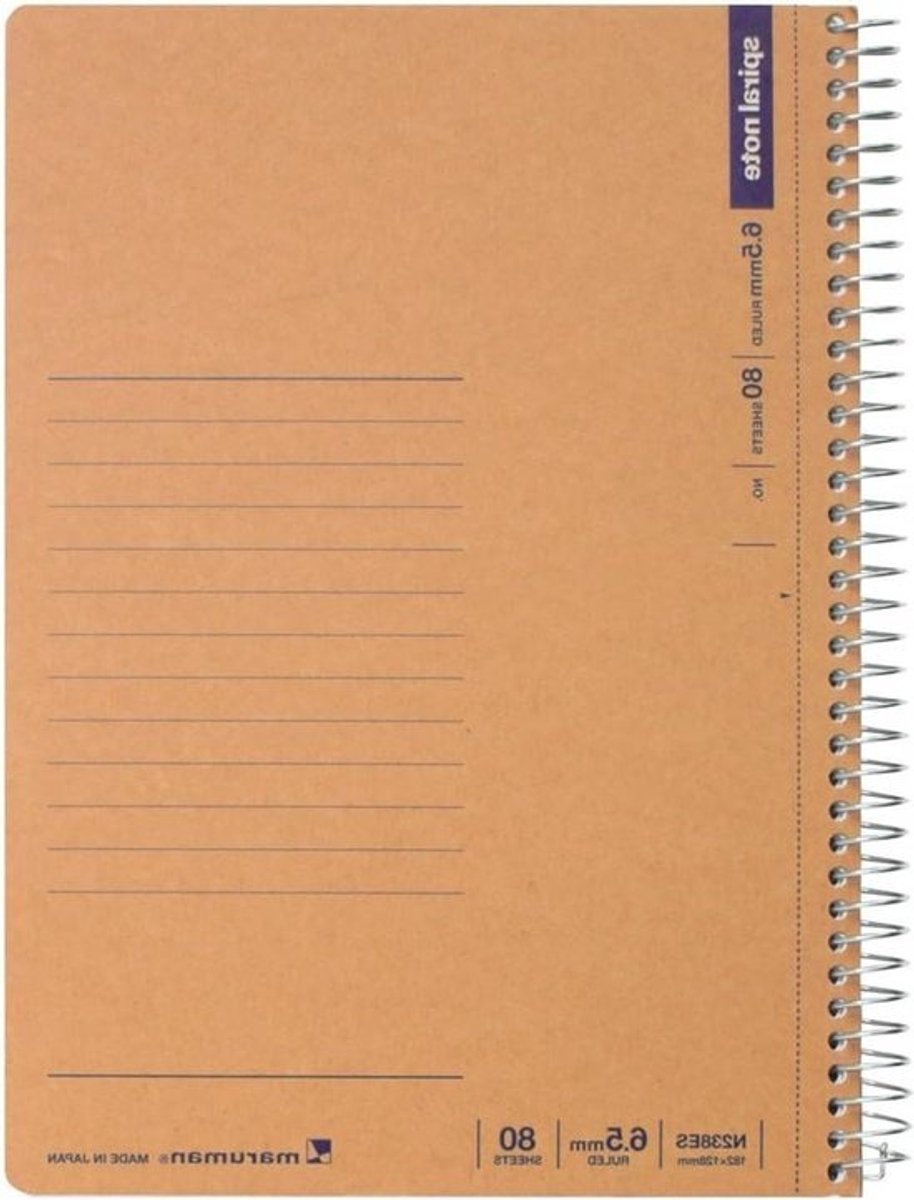 Spiraal Notitieboek - Schrijfblok Gelijnd - Studeren en Notities - 80 Vellen Per Stuk - B6 Formaat - Blauw