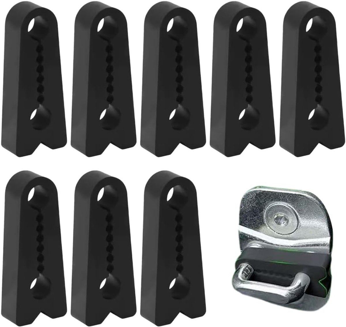 Set van 8 siliconen schokdempers voor autodeuren, optimale deurbescherming en deurslotbeschermers