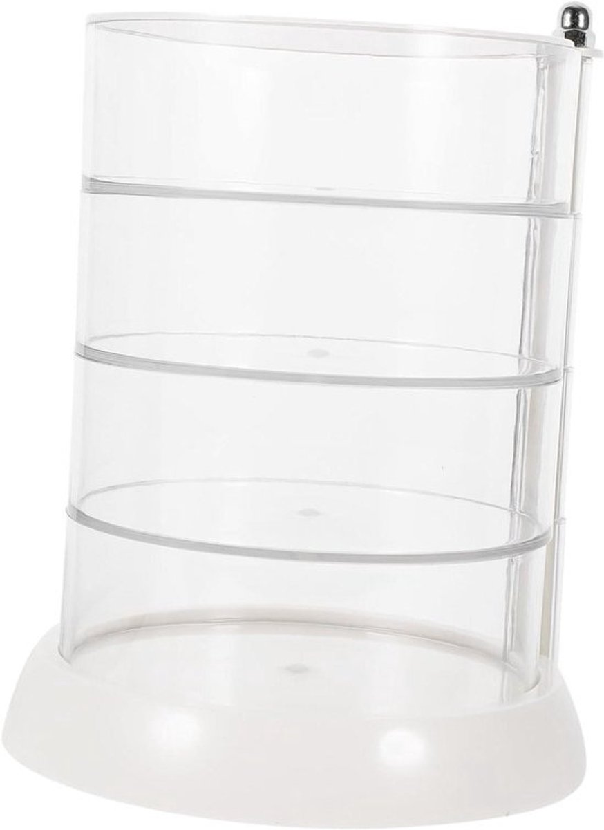 Make-up Organizer - Cosmetica Opberger - Sieraden Opbergen - Draaibaar 4-laags - 185 cm - Wit