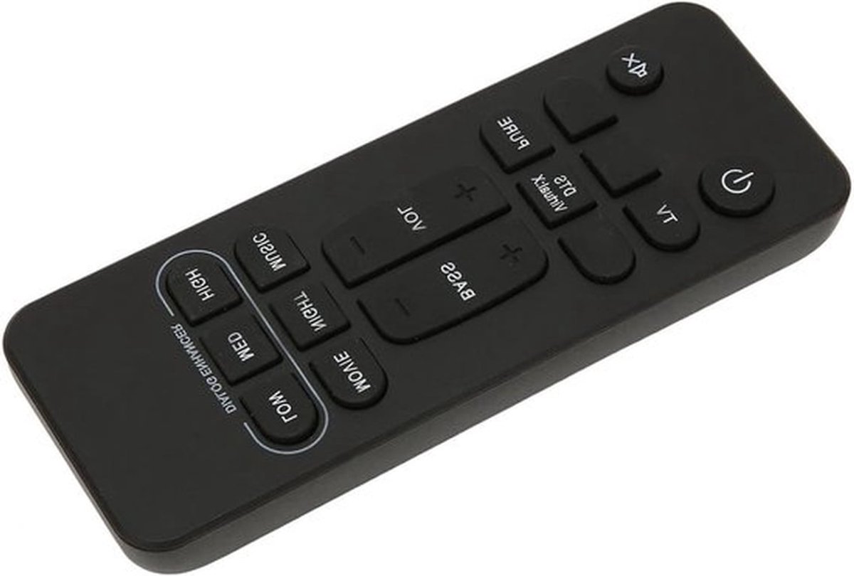 Vervangende afstandsbediening voor soundbars, gebruiksvriendelijk met zachte knoppen, geschikt voor diverse merken, inclusief 2 AAA-batterijen